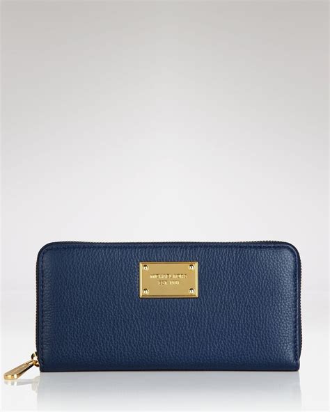 michael kors blue and white wallet|Michael Kors navy blue wallet.